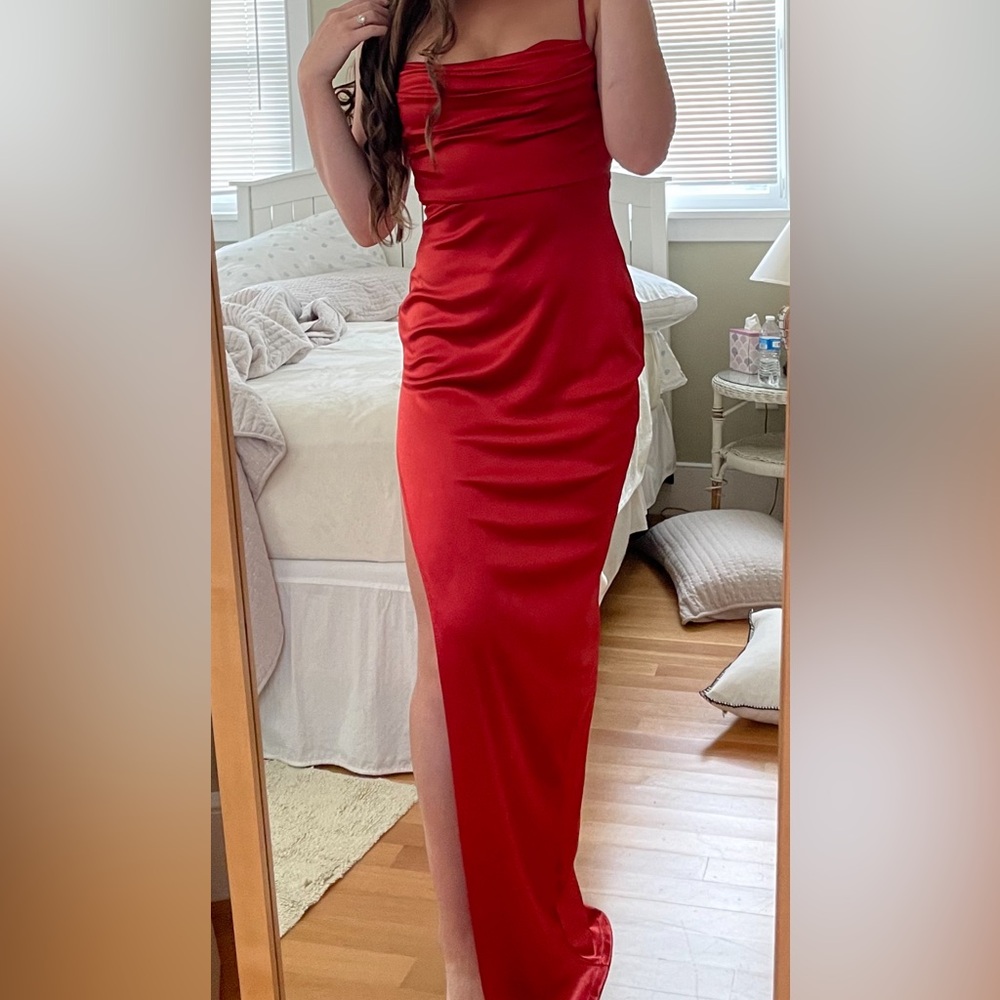 Windsor Red Long Dress with Slit